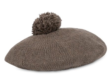 That s Mine Earth Brown Melange Cher Knitted Beret Discount