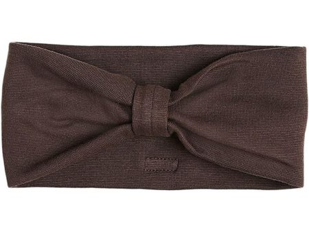 Racing Kids Headband Bow Chocolate Brown Online now