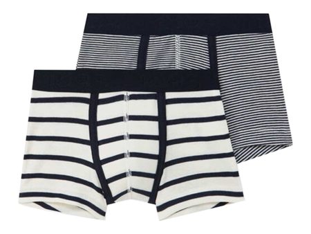 Petit Bateau Boxers 2-pack White Navy Stripes Fashion