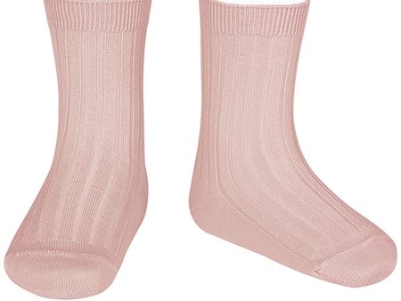 Cóndor Socks Basic Rib Old Rose For Sale