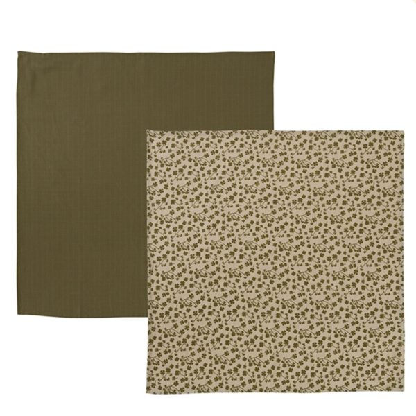 OYOY Muslin 2-pack Olive Hot on Sale