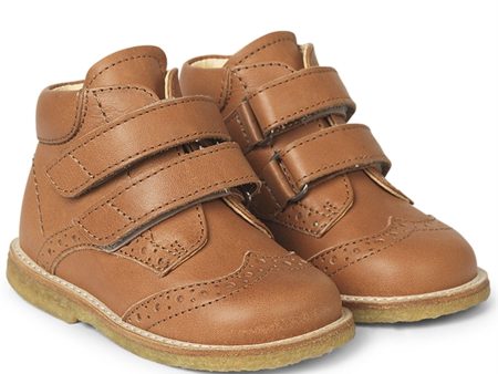 Angulus Beginner Shoes w. Velcro Cognac 3265-102-1545 Online Hot Sale