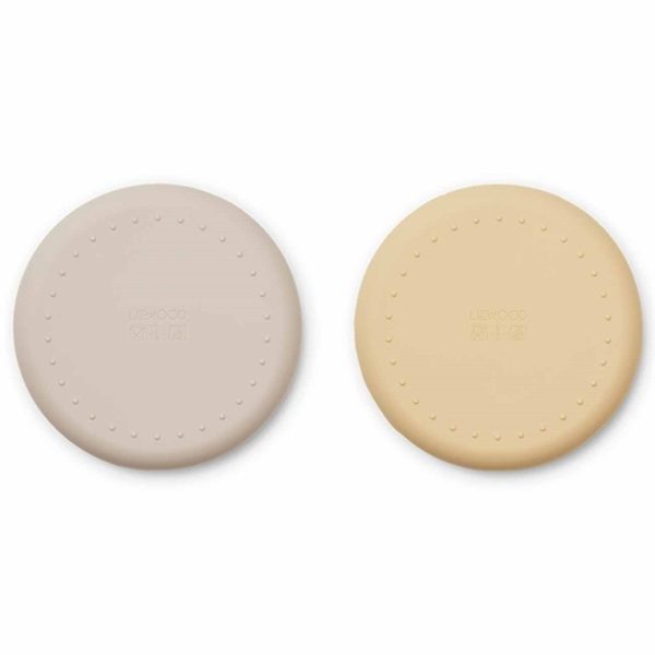 Liewood Gordon Silicone Plate 2-pack Mr Bear Wheat Yellow Sandy Mix Hot on Sale