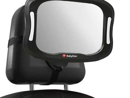 BabyDan Car Seat Mirror with LED light 28,5x19,5cm Online now