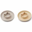 Liewood Gordon Silicone Plate 2-pack Mr Bear Wheat Yellow Sandy Mix Hot on Sale