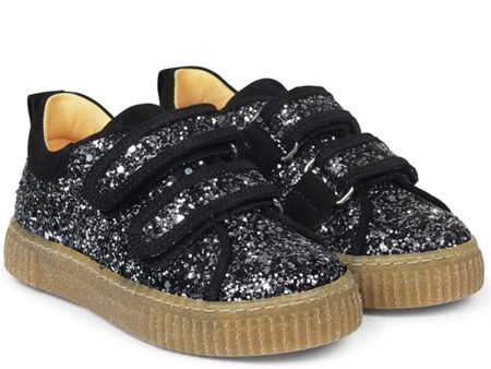 Angulus Sneakers w Velcro Grey Glitter Black Online now