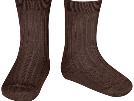 Cóndor Socks Basic Rib Brown Online