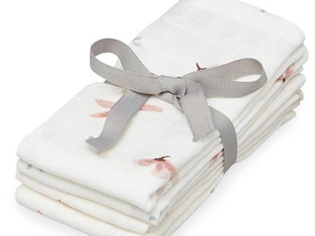 Cam Cam Copenhagen Muslin Washcloth 4-pack GOTS Mix Poppies, Windflower Creme For Cheap