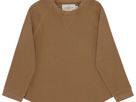 Monsieur Mini Waffle Sweatshirt Suger Brown Online now