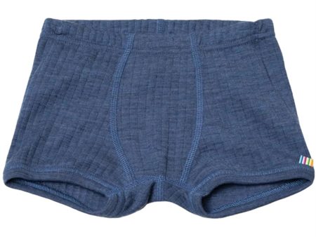 Joha Wool Blue Melange Boxershorts on Sale