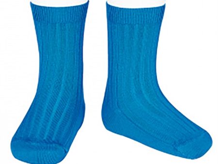 Cóndor Socks Basic Rib Electric Blue For Sale